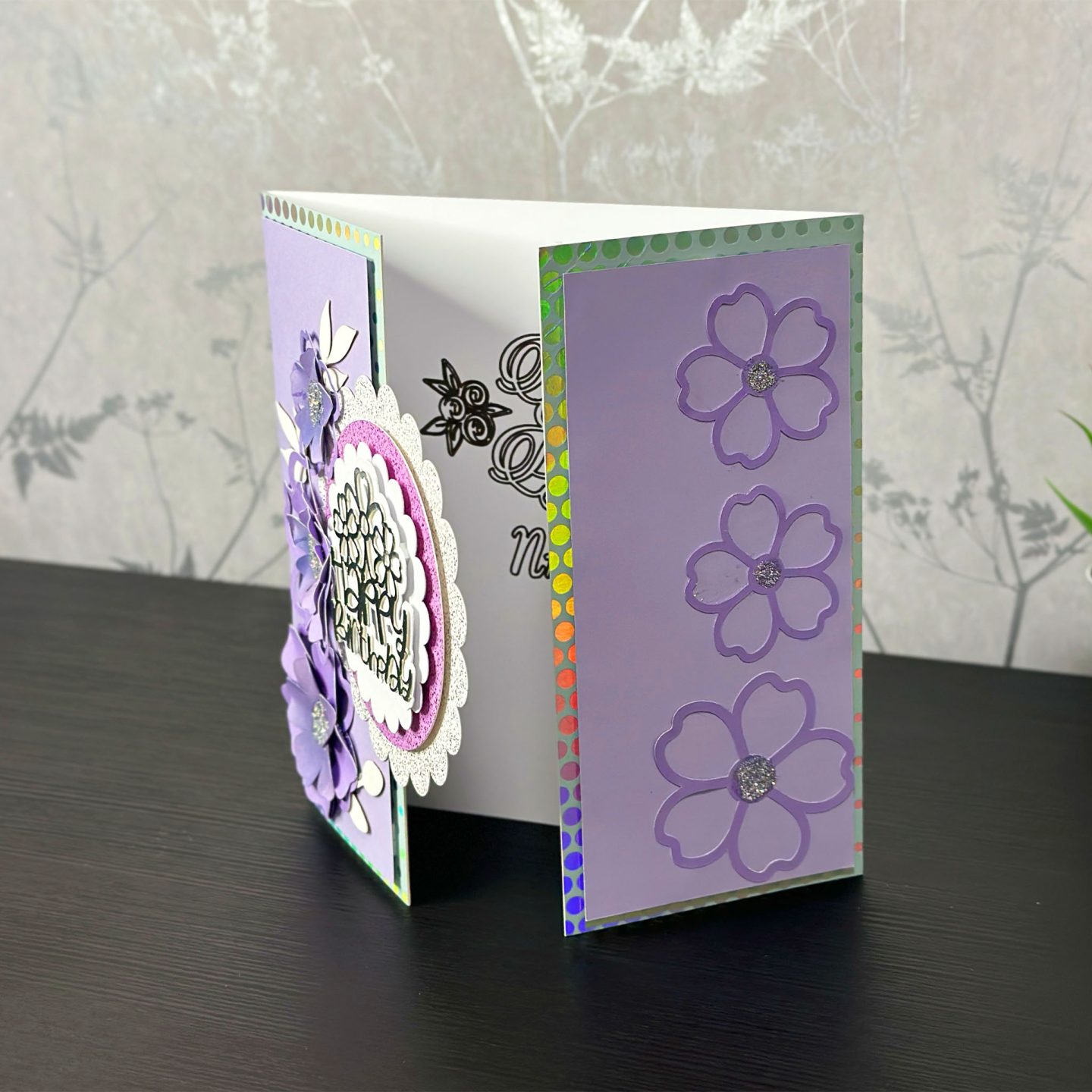 Personalised Luxury 3D Flowers Birthday Card for Her - Image 3